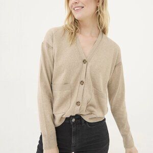 FATFACE Cardigan Cotton Cashmere Blend Pockets